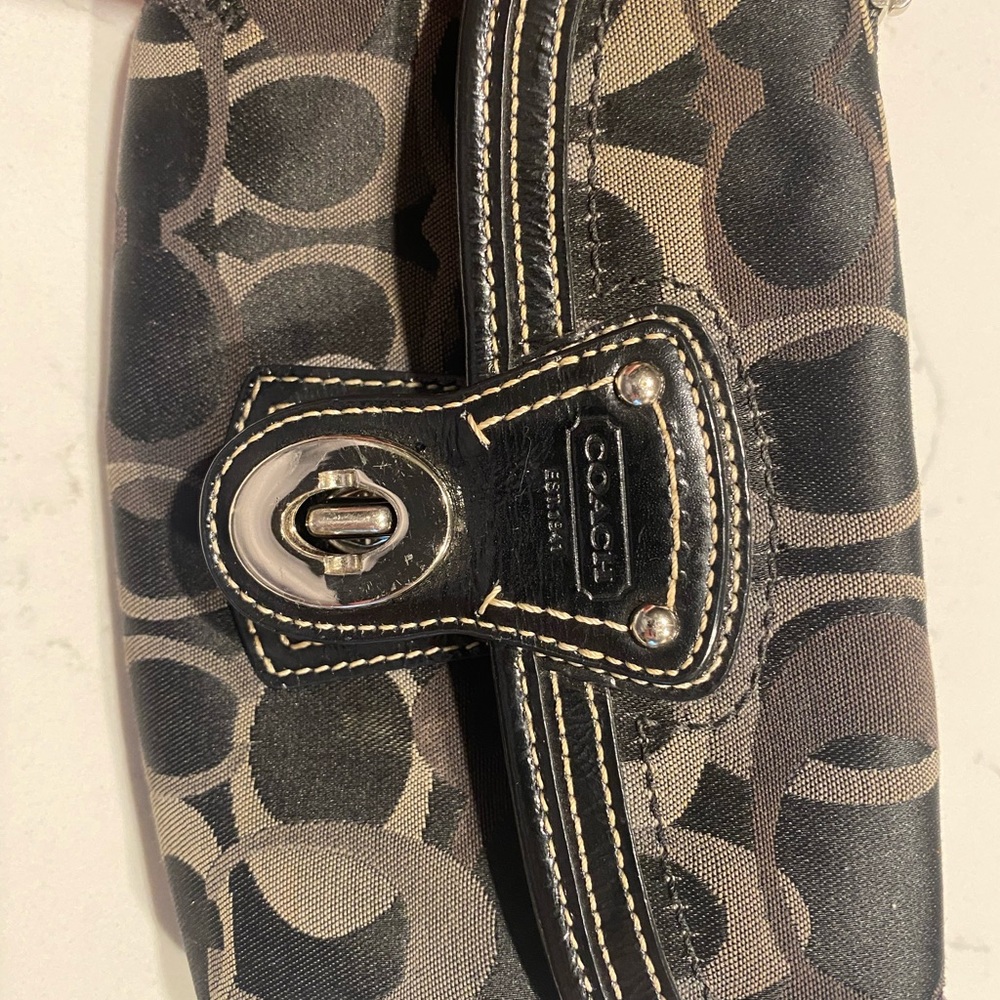 Black Coach Wristlet - Picture 3 of 6